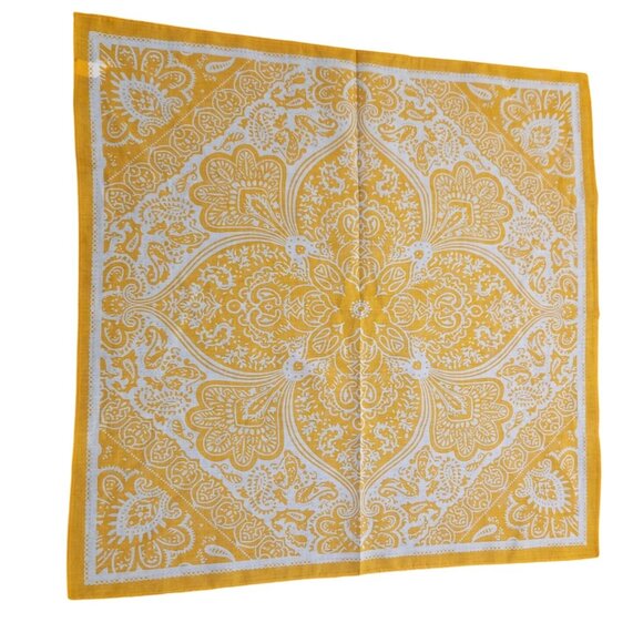 Paisley Bandanas 22"x22" Cotton Square Handkerchiefs Blue Red Yellow 3 Multicolo - Picture 7 of 12